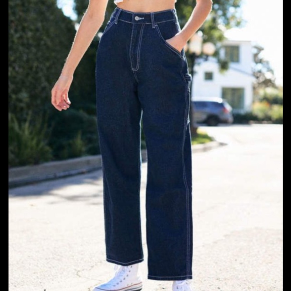 john galt talia dark wash cargo pants